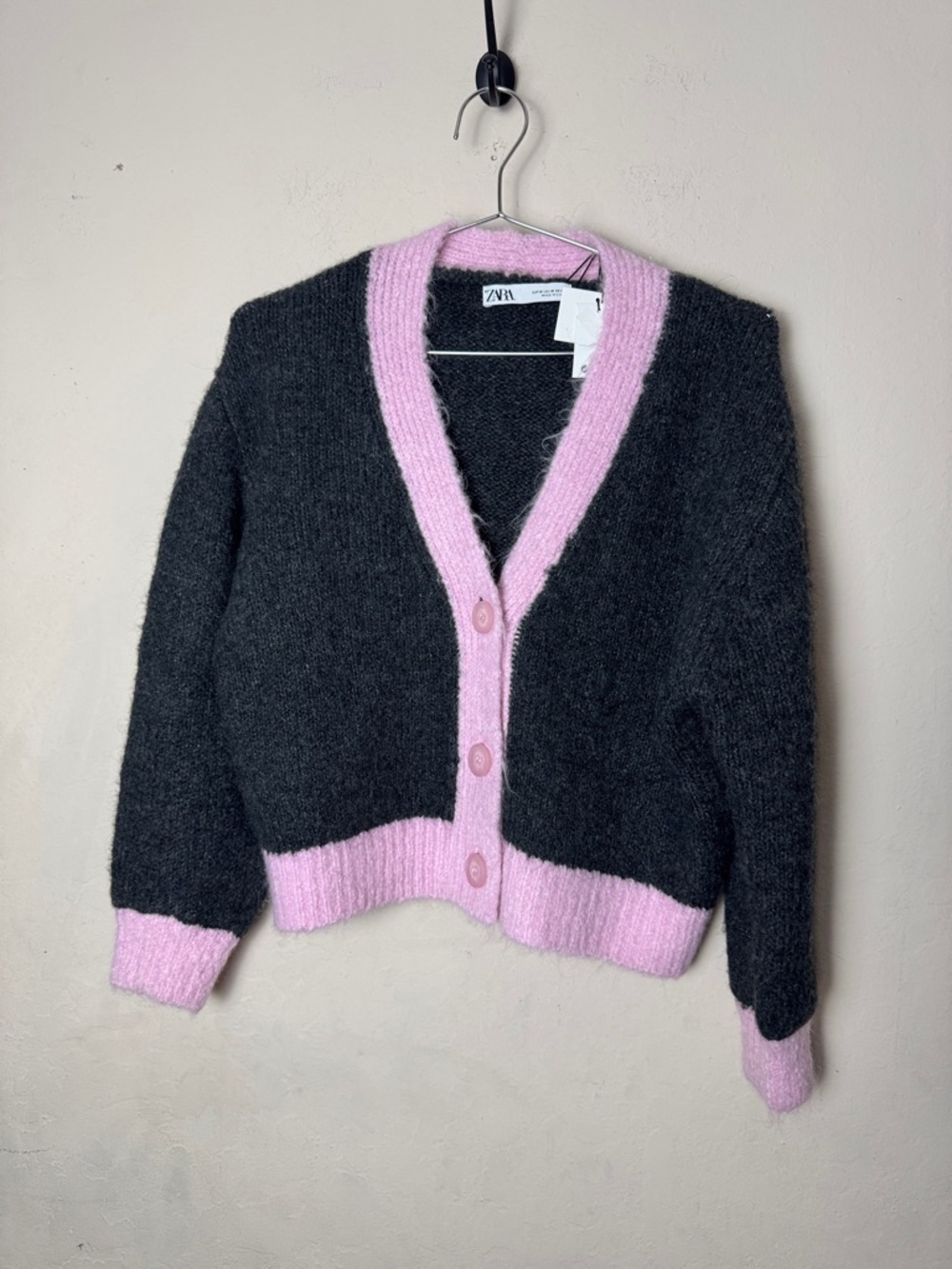 Zara Cropped Knit Cardigan NWT Size Medium - Picture 2 of 6